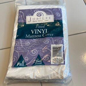 White Vinyl Mattress Cover Full 54”X 75”